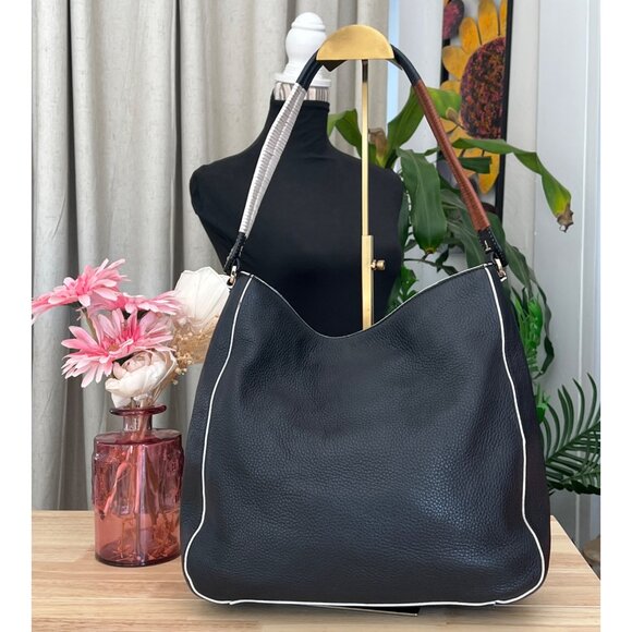 TORY BURCH BLACK LEATHER BERKLEY HANDBAG - Picture 3 of 10